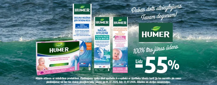 Humer produktiem līdz −55%