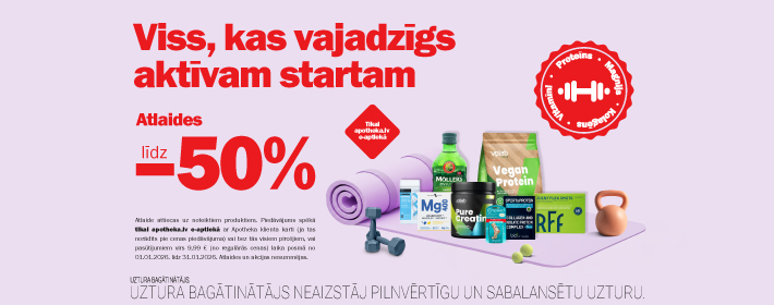 Viss, kas vajadzīgs aktīvam startam. Atlaides līdz -50%