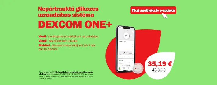 Nepārtrauktā glikozes uzraudzības sistēma DEXCOM ONE+