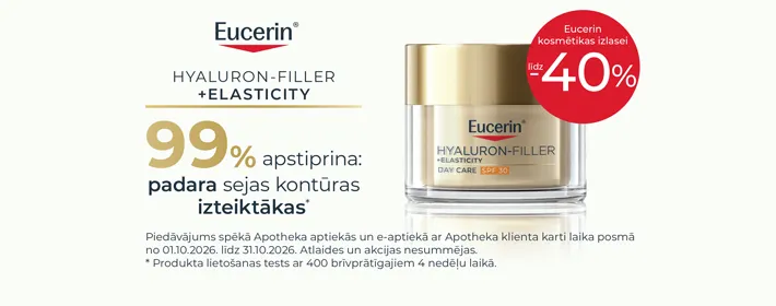 Eucerin kosmētikas izlasei atlaides līdz 40%