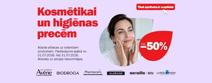 Kosmētikas un higiēnas precēm līdz −50%