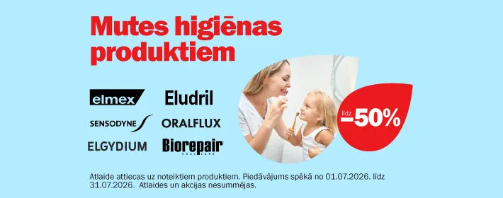 Mutes higiēnas produktiem līdz −50%