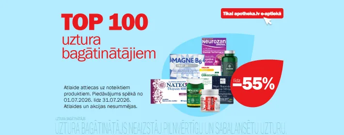 TOP 100 uztura bagātinātājiem līdz −55%