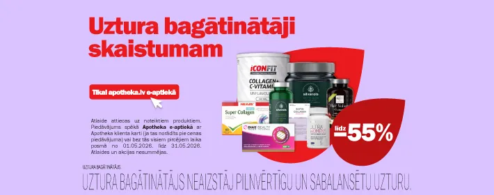 Uztura bagātinātājiem skaistumam līdz −55%