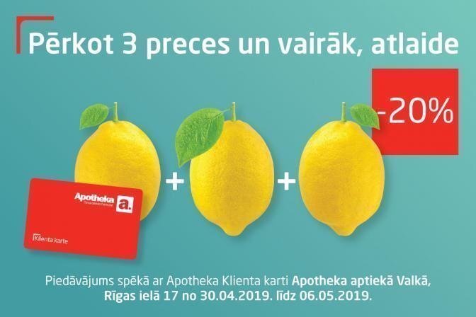 Izmanto pavasara piedavajumu Apotheka aptiekā Valkā!