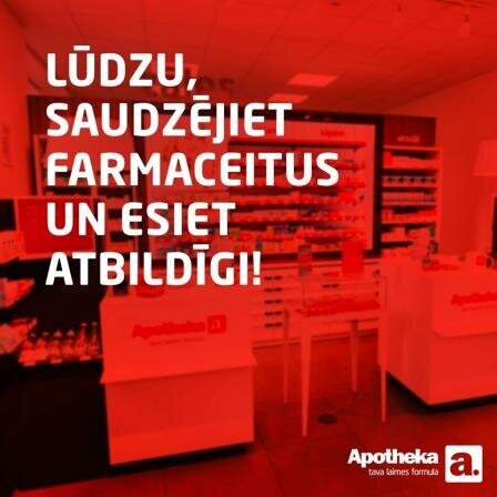 Aptieku tīkls Apotheka: “Lūdzu, saudzējiet farmaceitus!”
