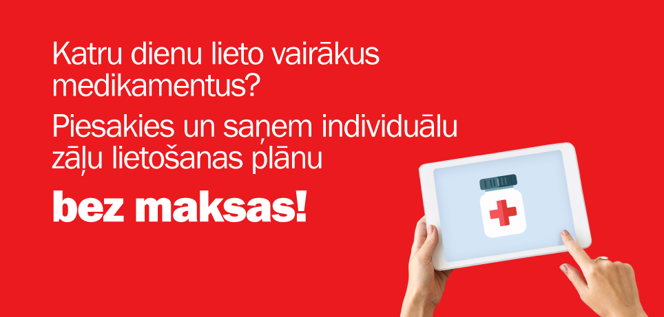 Apotheka aptiekās iespējams bez maksas izveidot individuālu zāļu lietošanas plānu