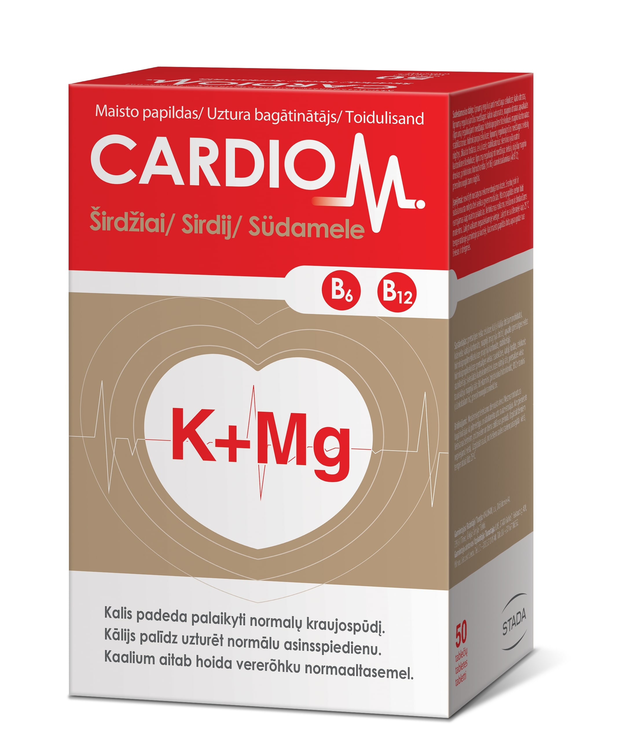 WALMARK CARDIO M K+Mg tabletes, 50