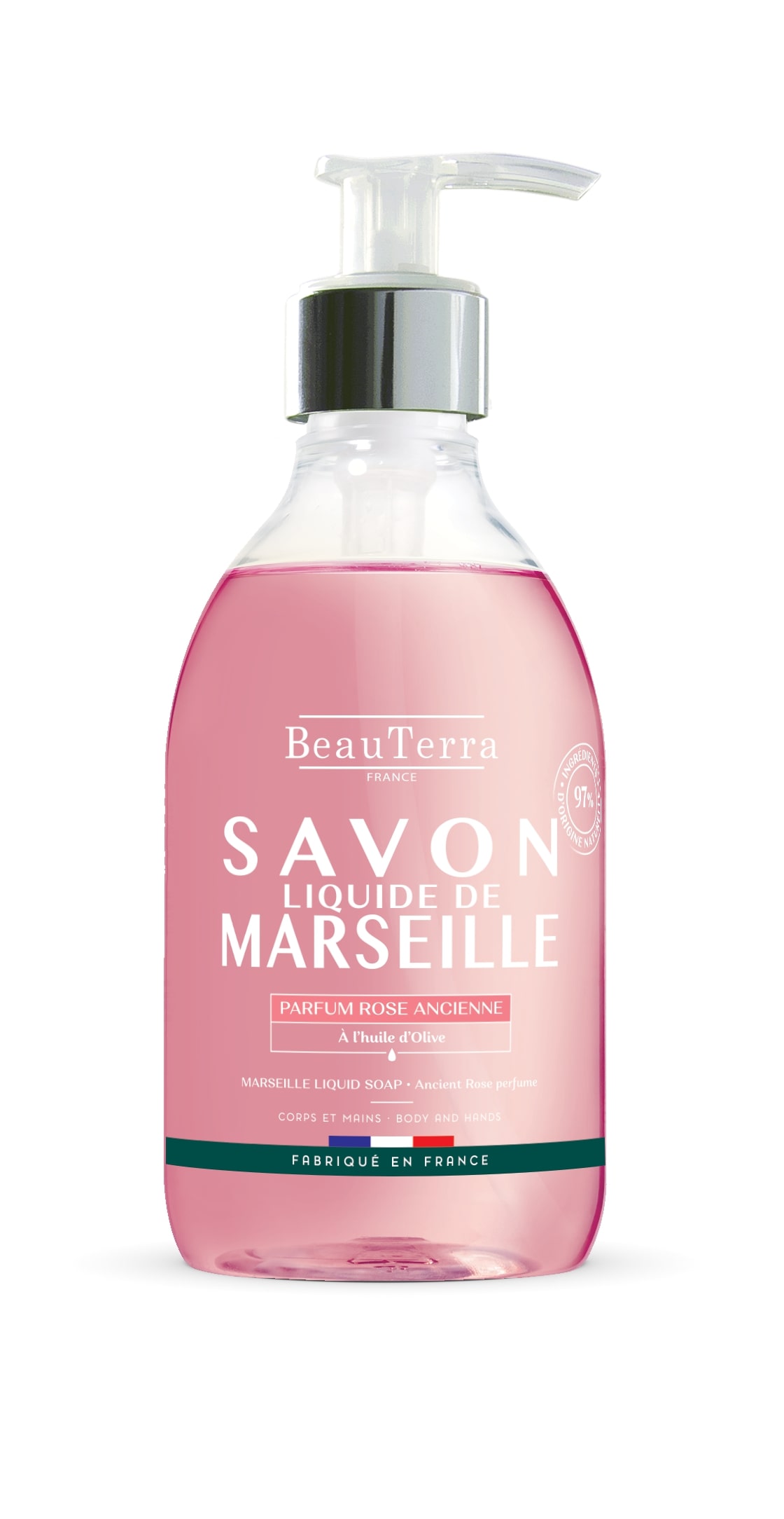 BEAUTERRA antīkā roze Marseļas šķidrās ziepes