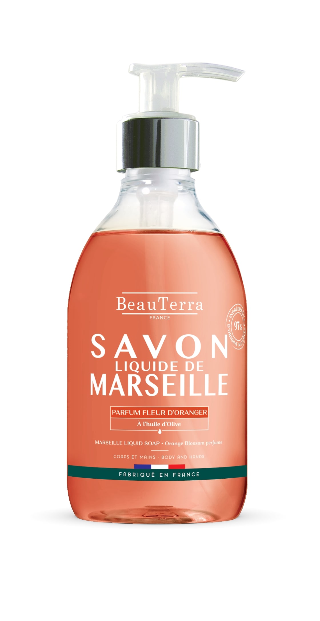 BEAUTERRA apelsīnu ziedu Marseļas šķidrās ziepes
