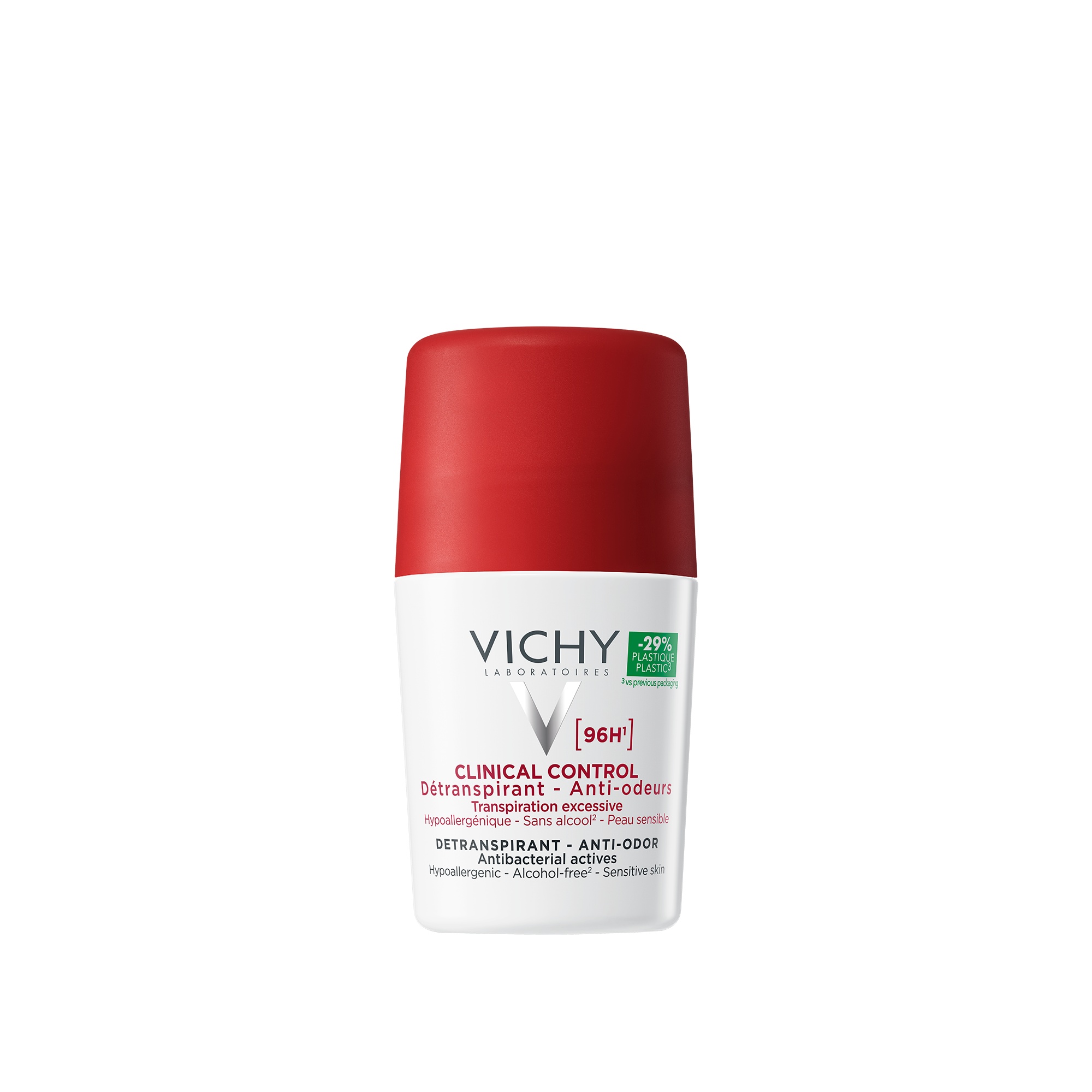 VICHY Clinical Control dezodorants-rullītis 96h iedarbība