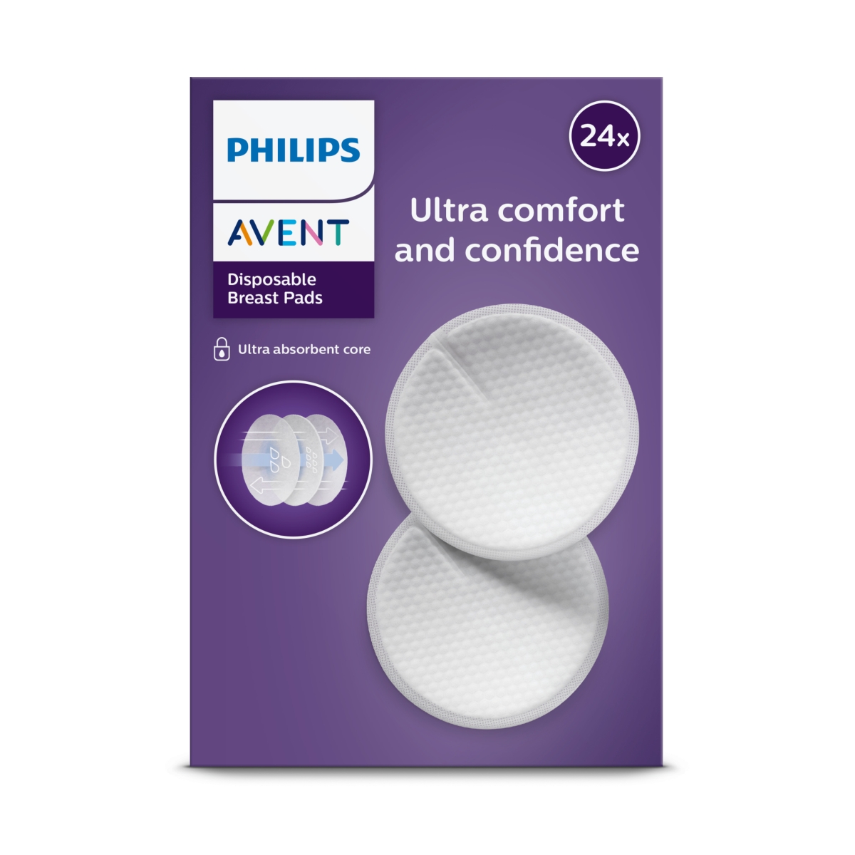 PHILIPS Avent vienreizējas lietošanas krūšturu ieliktnīši, 24 gab. - Produkta attēls