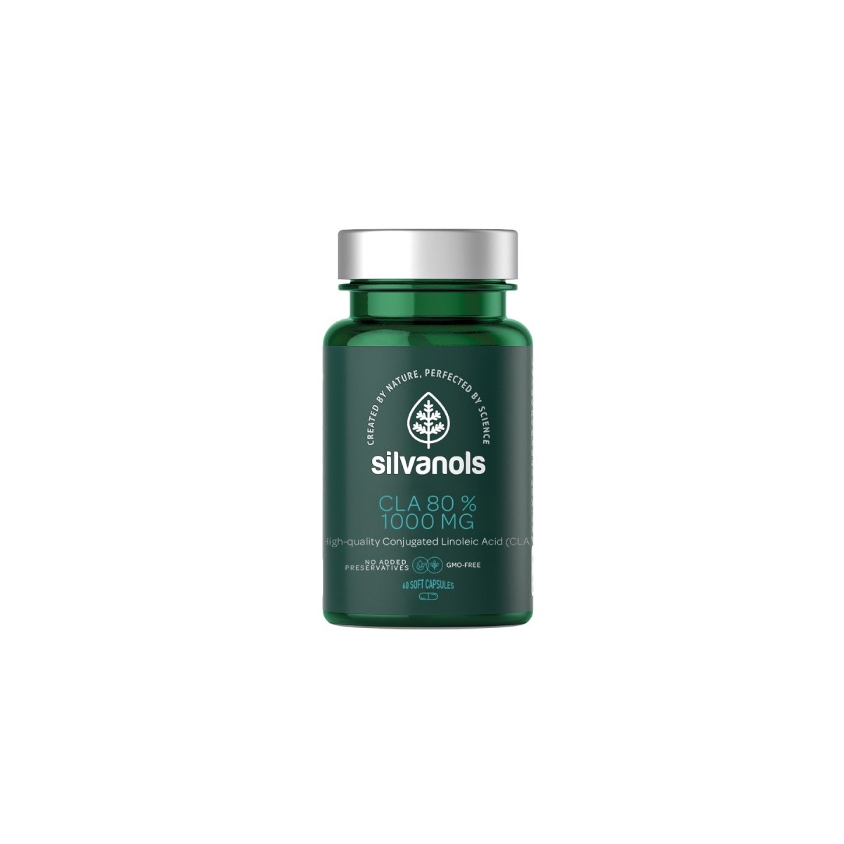 SILVANOLS CLA 80% 1000 mg kapsulas, 60 gab. - Produkta attēls