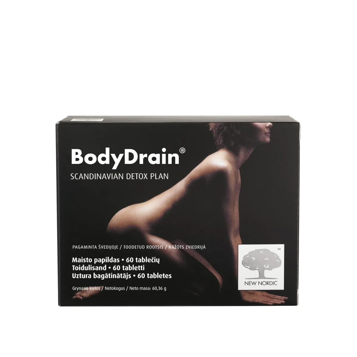 NEW NORDIC Body drain tabletes, 60 gab. - Produkta attēls