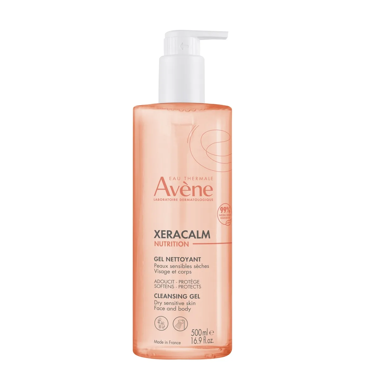 AVÈNE Xeracalm Nutrition attīrošs gels, 500ml - Produkta attēls