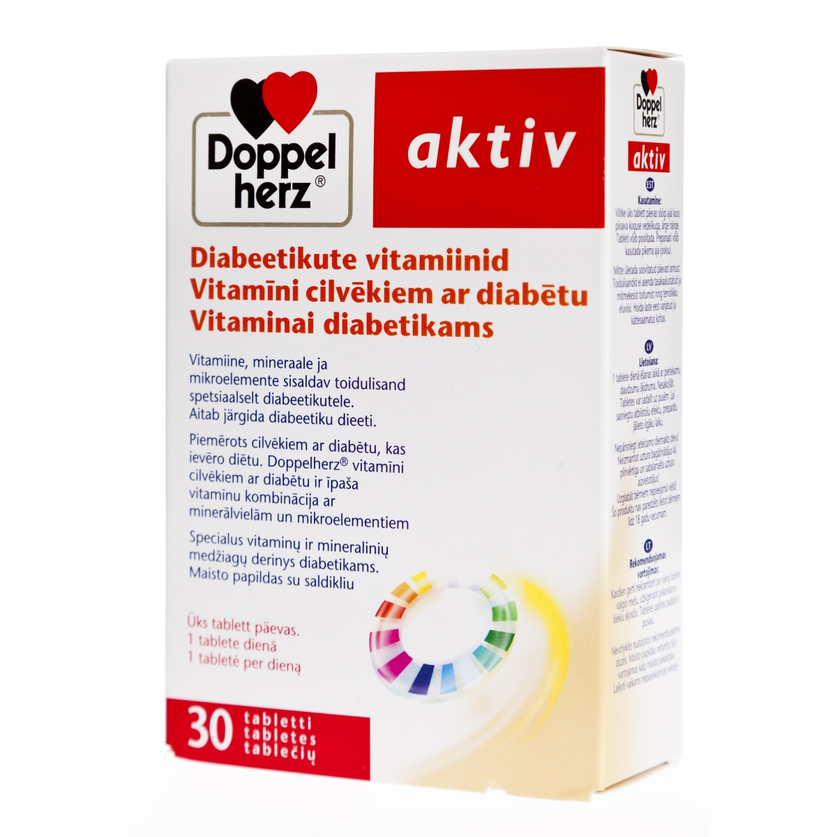 DOPPELHERZ® Aktiv Vitamīni cilvēkiem ar diabētu tabletes, 30 gab. - Produkta attēls