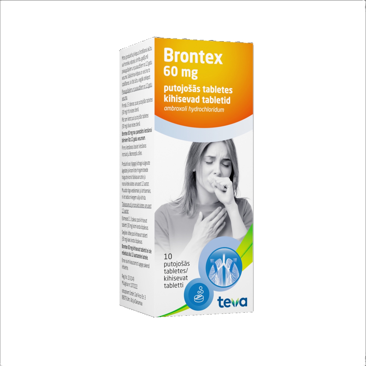 BRONTEX 60MG PUTOJOŠAS TABLETES N10 - Produkta attēls