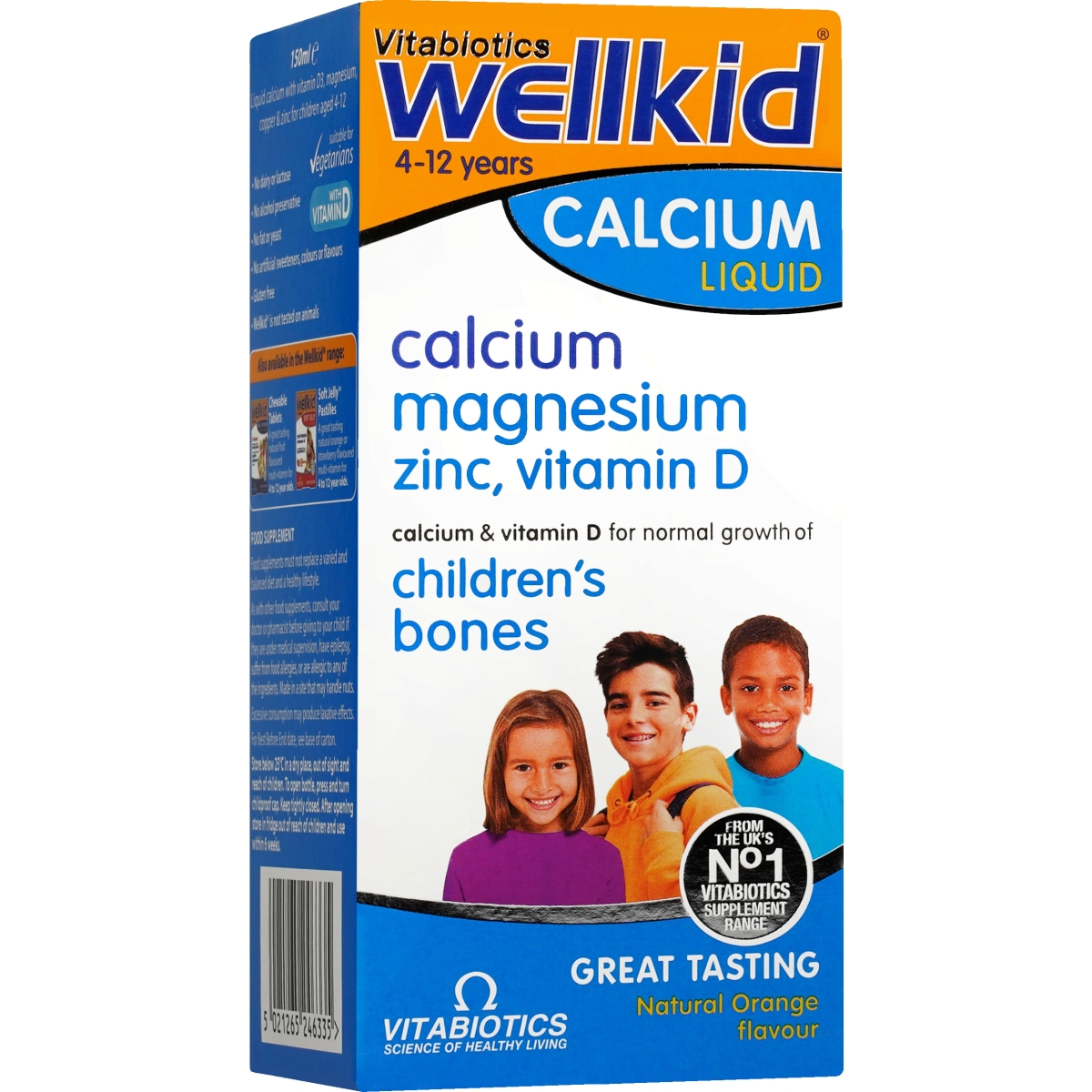 WellKiD® ŠĶIDRAIS KALCIJS, 150 ml - Produkta attēls