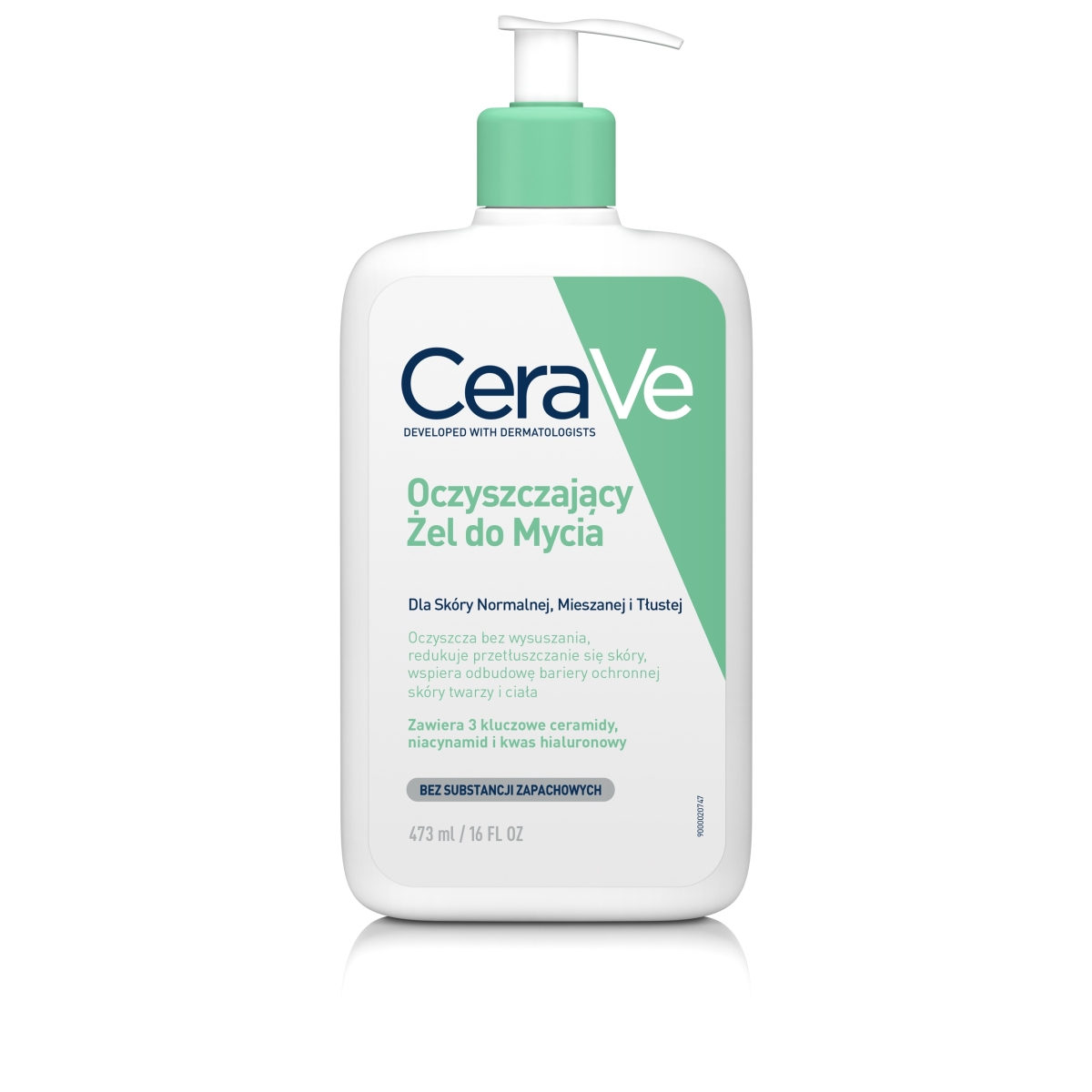 CERAVE attīrošs gels normālas, jauktas un taukainas sejas un ķermeņa ādas mazgāšanai, 473 ml - Produkta attēls