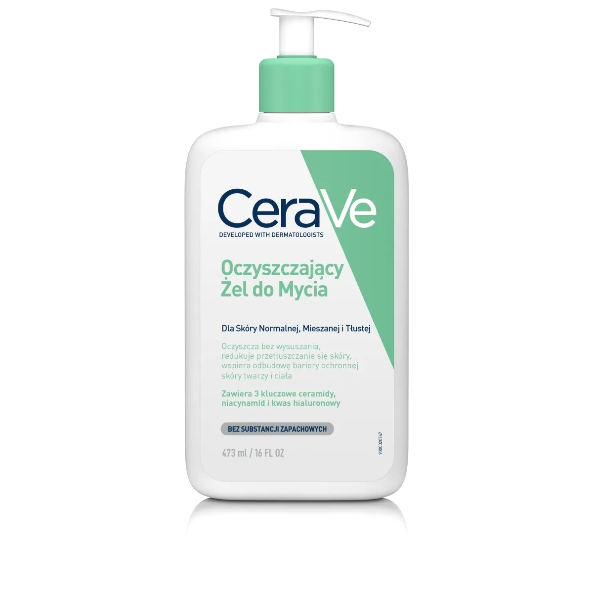 CERAVE attīrošs gels normālai, jauktai un taukainai ādai, 473 ml - Produkta attēls