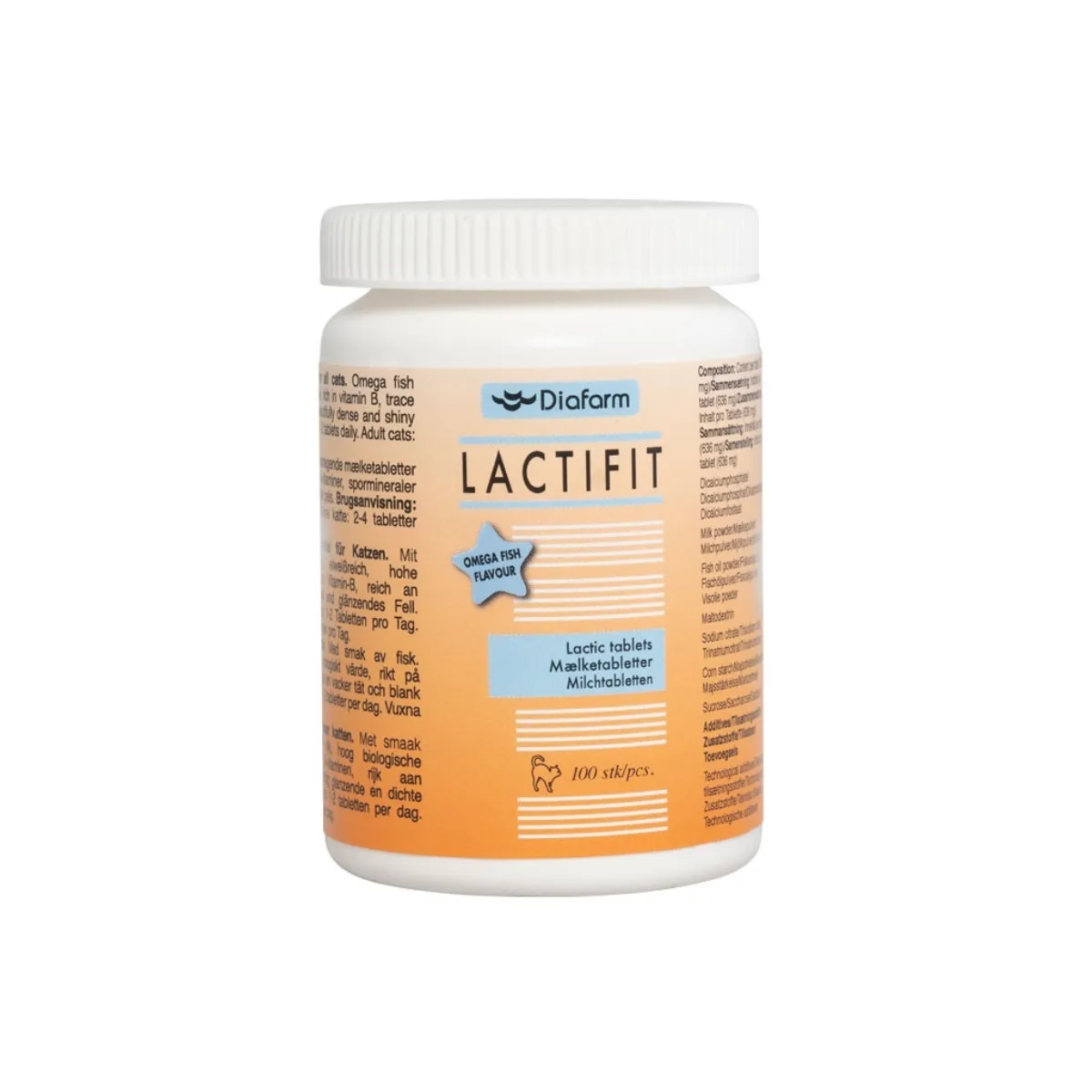 DF LACTIFIT LACTIC TABL OMEGA-3 FISHOIL N100 KAĶIEM - Produkta attēls