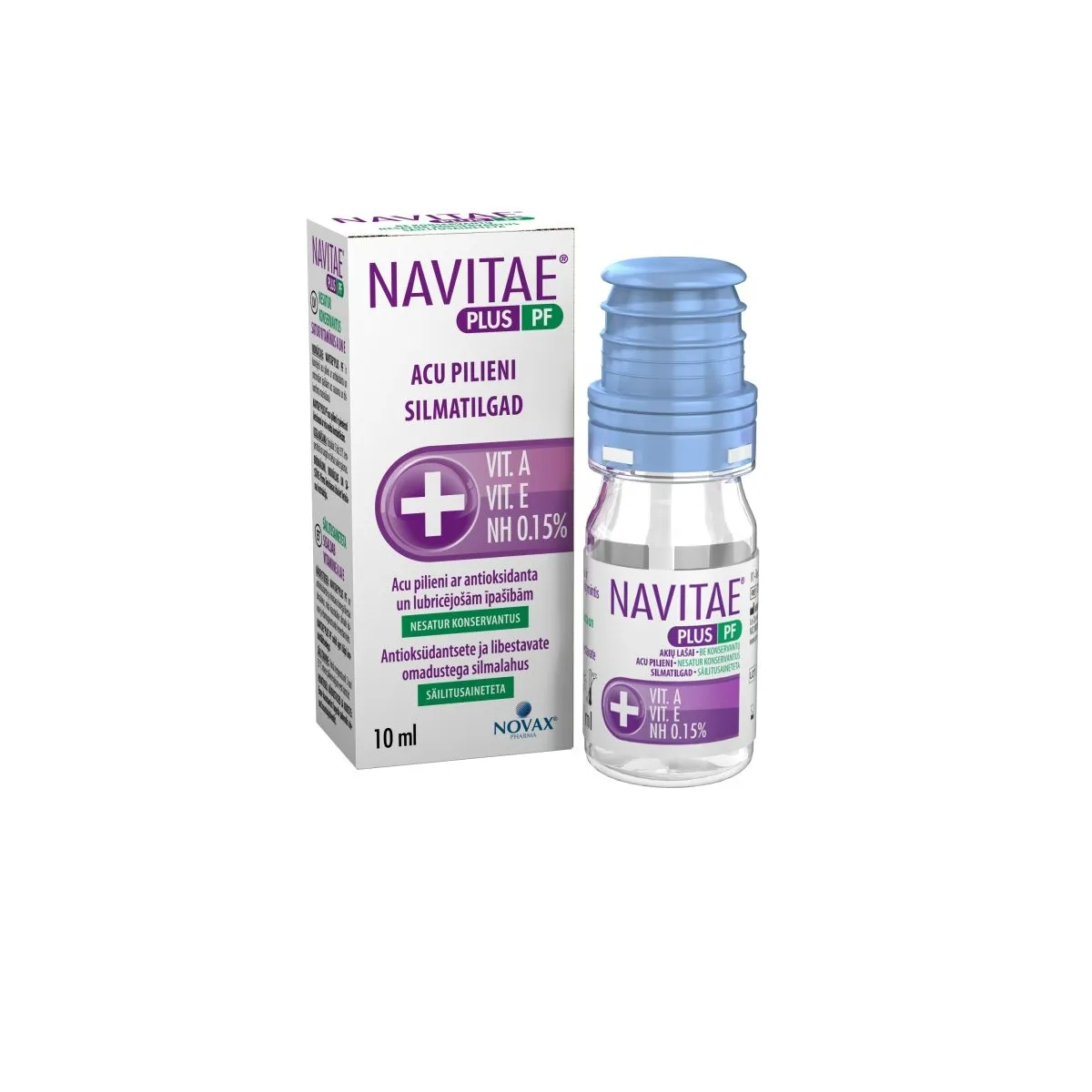 NAVITAE® Plus PF acu pilieni, 10 ml - Produkta attēls