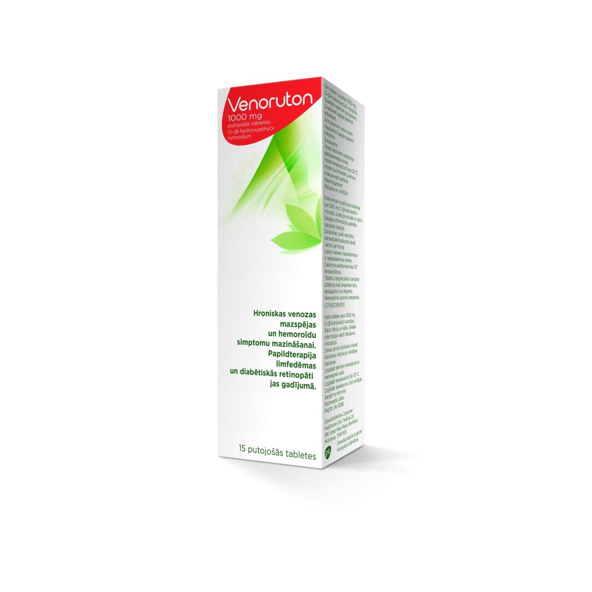VENORUTON 1000MG ŠĶĪSTOŠĀS TABLETES N15 - Produkta attēls