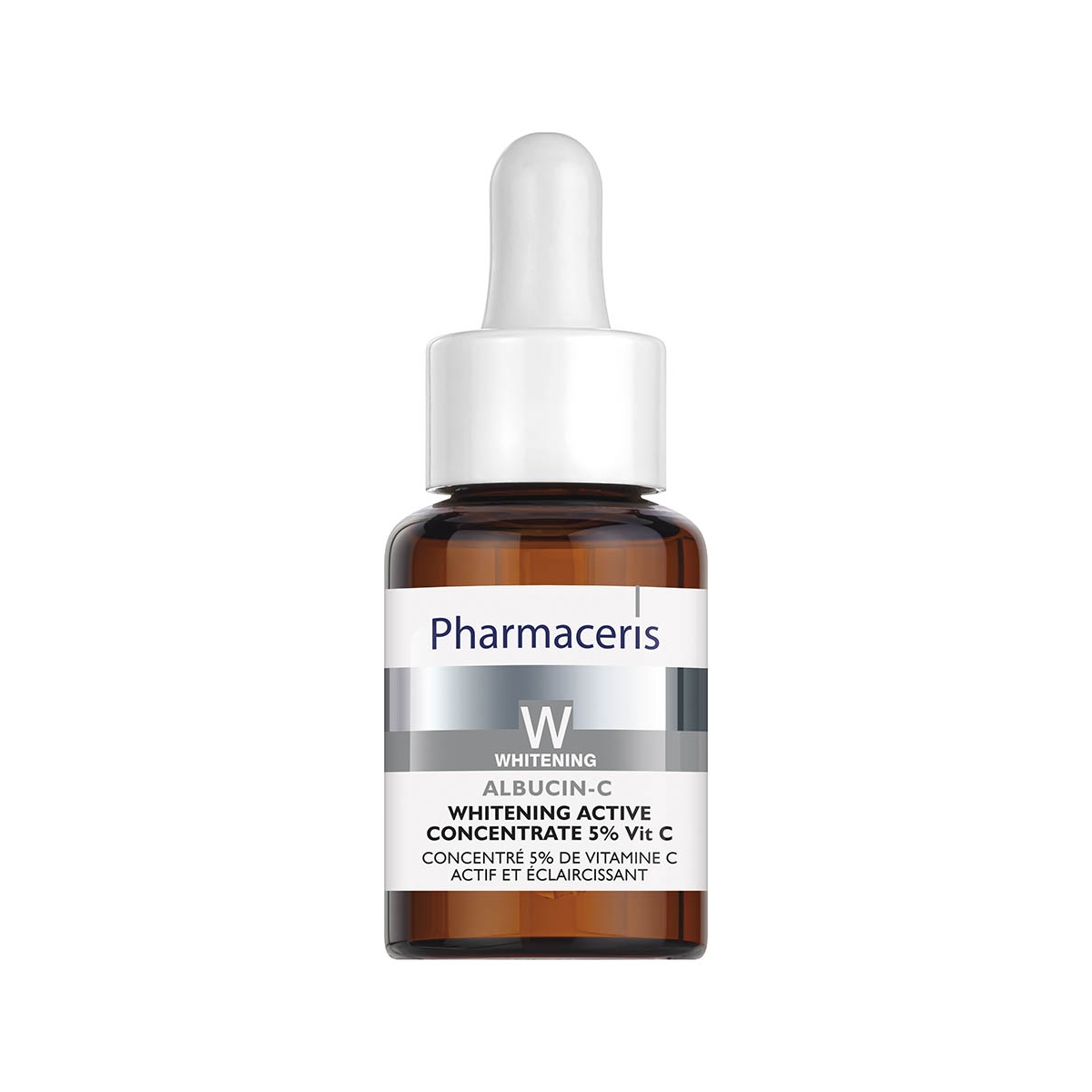 PHARMACERIS W. Albucin C pigmentu balinošs koncentrāts 5%, 30 ml - Produkta attēls