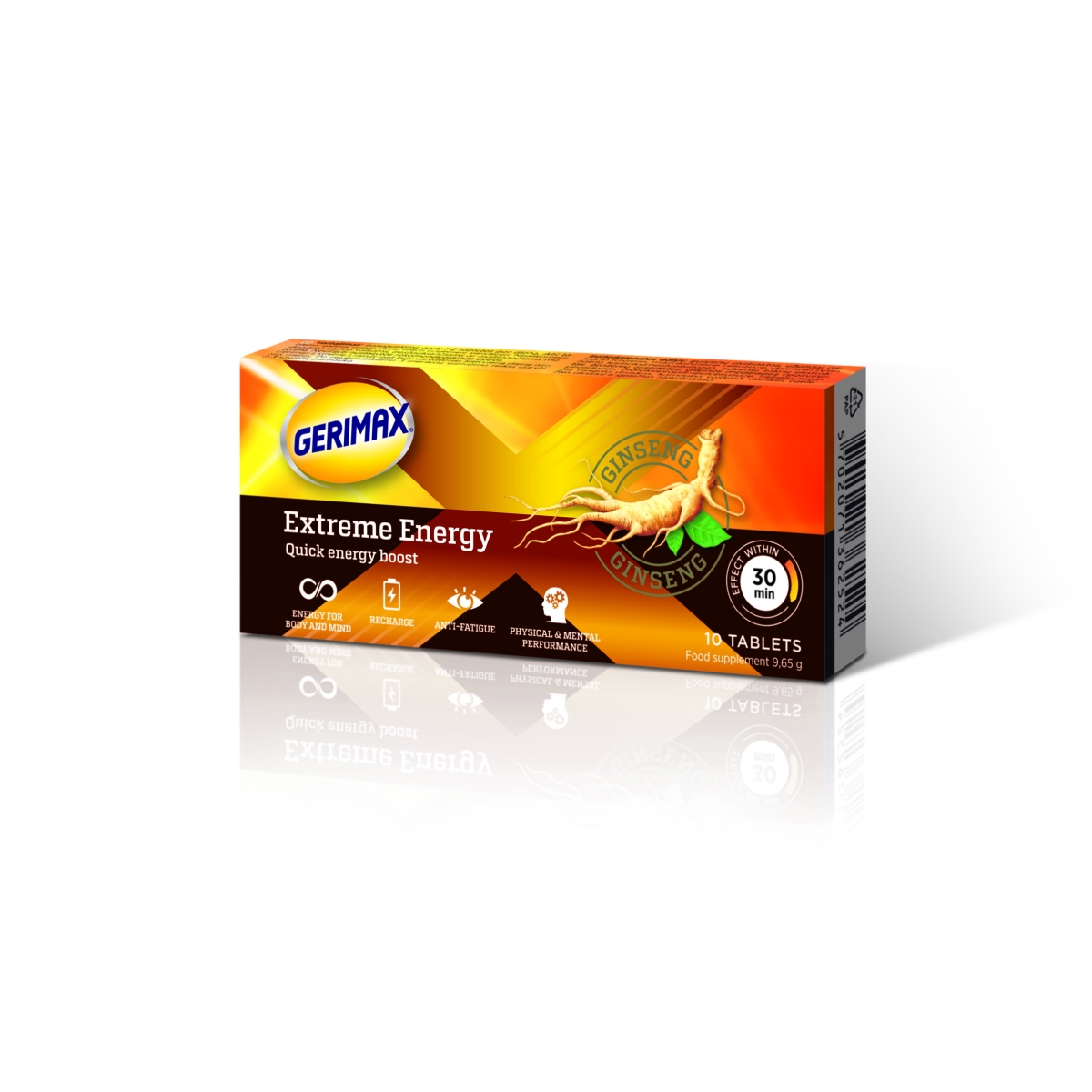 GERIMAX Extreme Energy tabletes, 10 gab. - Produkta attēls