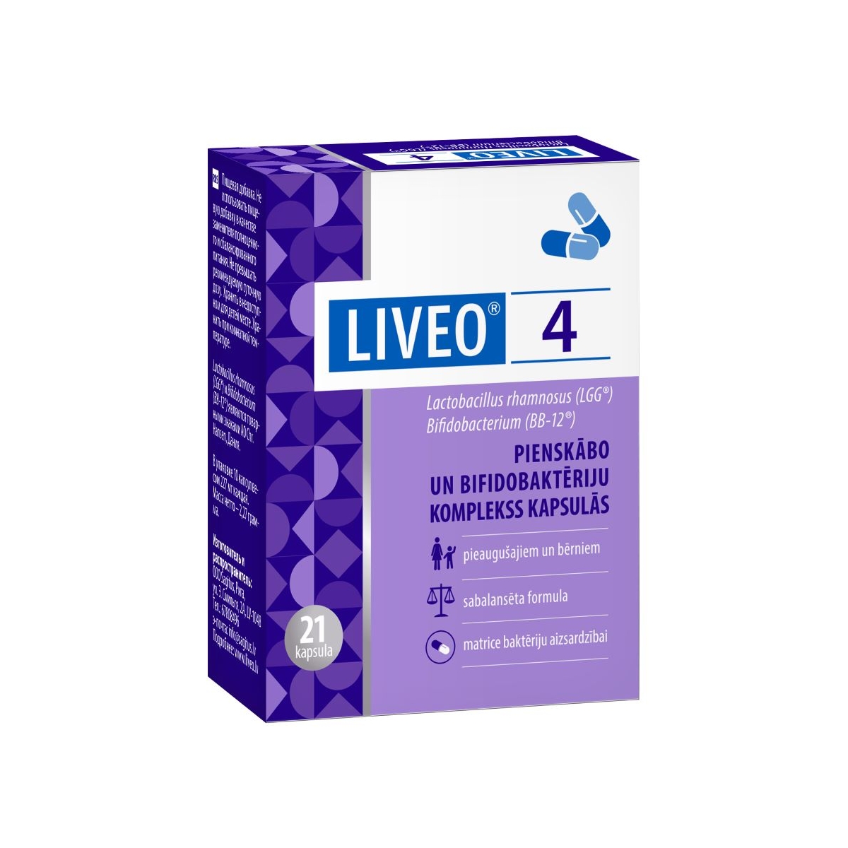 LIVEO 4 kapsulas, 21 gab - Produkta attēls