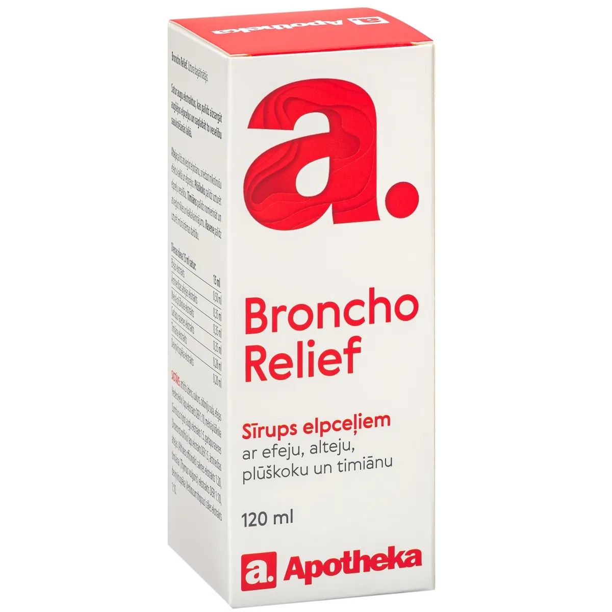 APOTHEKA Broncho Relief sīrups, 120ml - Produkta attēls