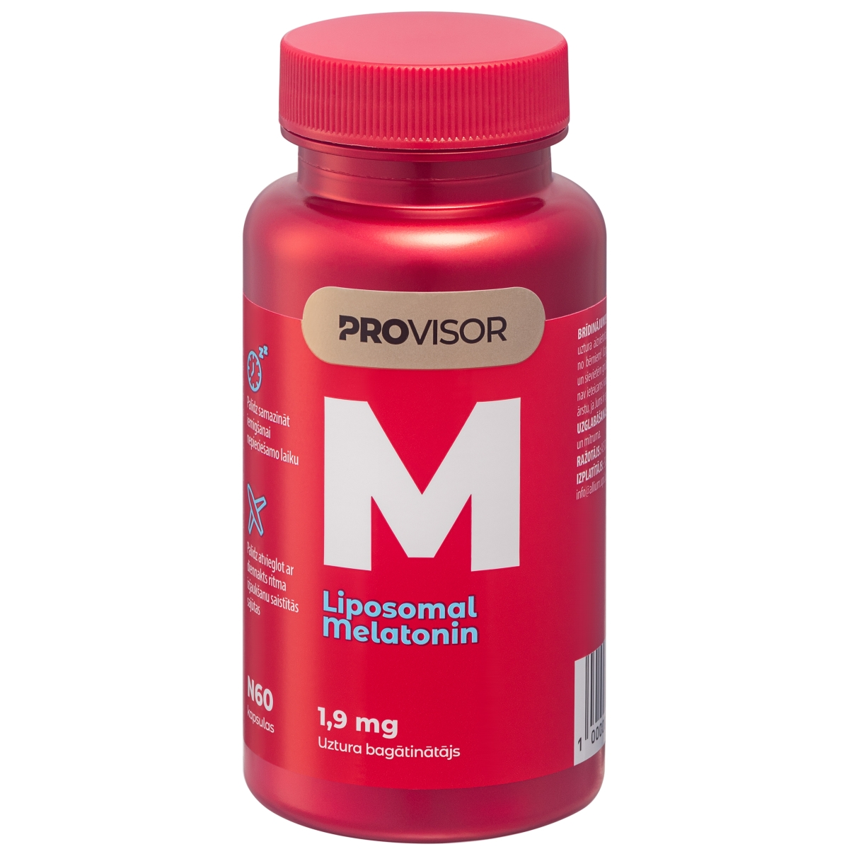 PROVISOR Liposomal Melatonīns (1.9 mg) kapsulas, 60 gab. - Produkta attēls