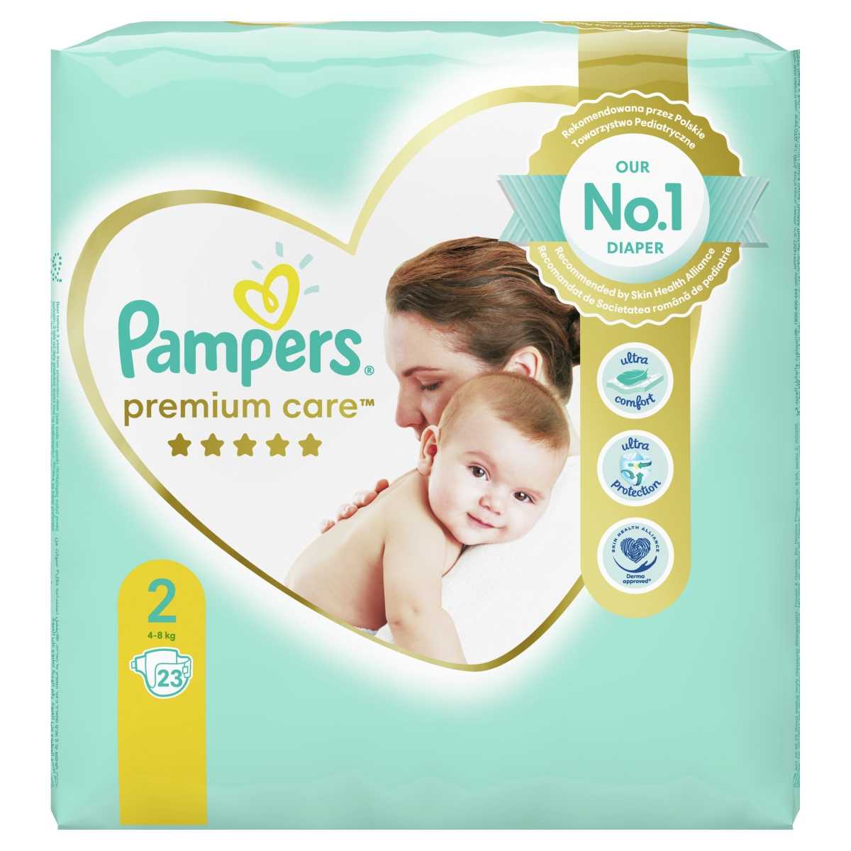 PAMPERS Premium Care Mini autiņbiksītes (4 - 8 kg), 23 gab - Produkta attēls