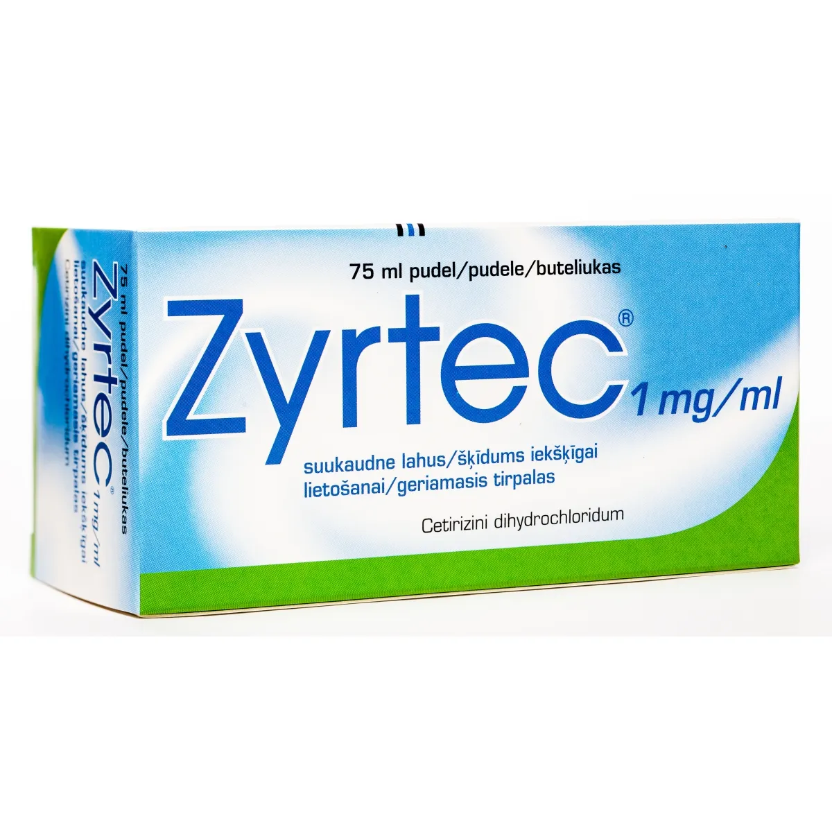 ZYRTEC 1MG/ML ŠĶĪDUMS 75ML - Produkta attēls