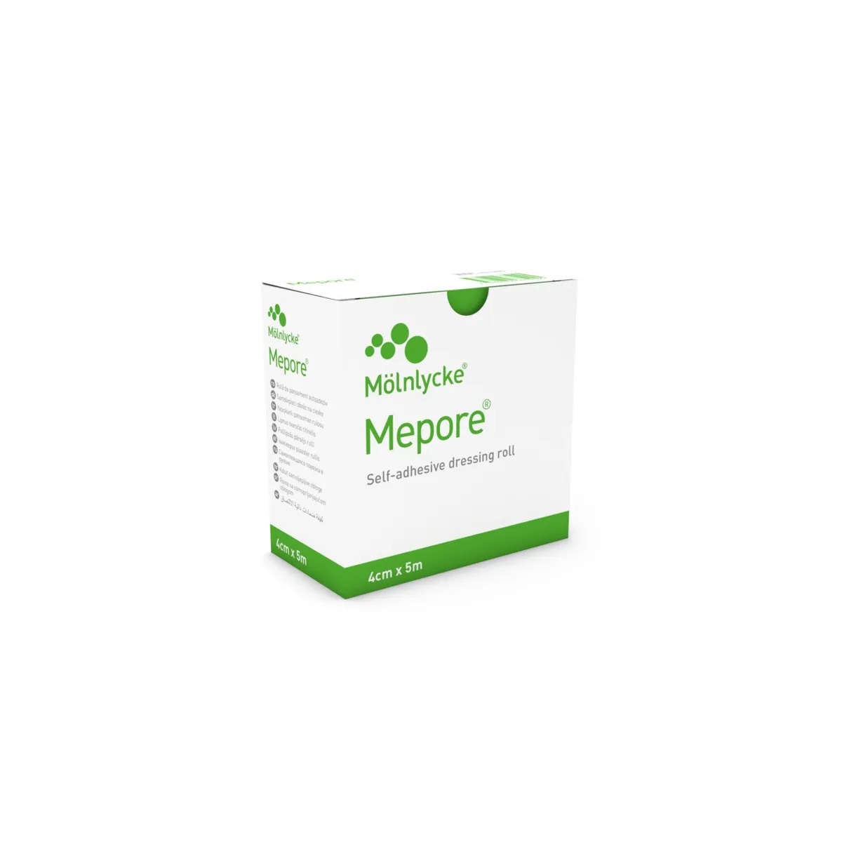 MEPORE 4cm x 5m rullis, nesterils pārsējs - Produkta attēls