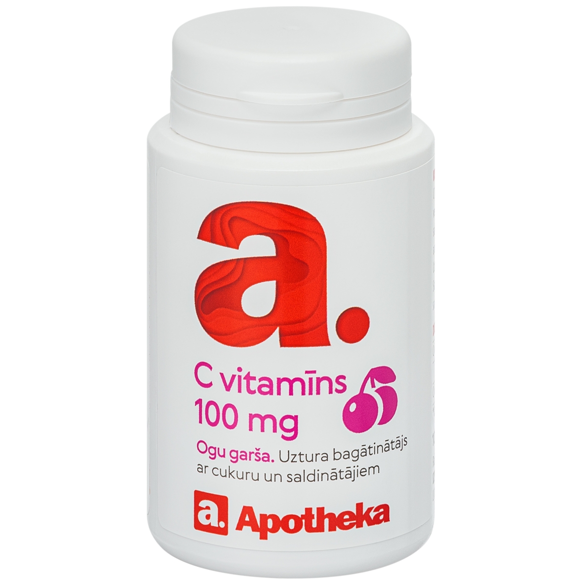 APOTHEKA C vitamīns ar ogu garšu, tabletes, 100 gab - Produkta attēls