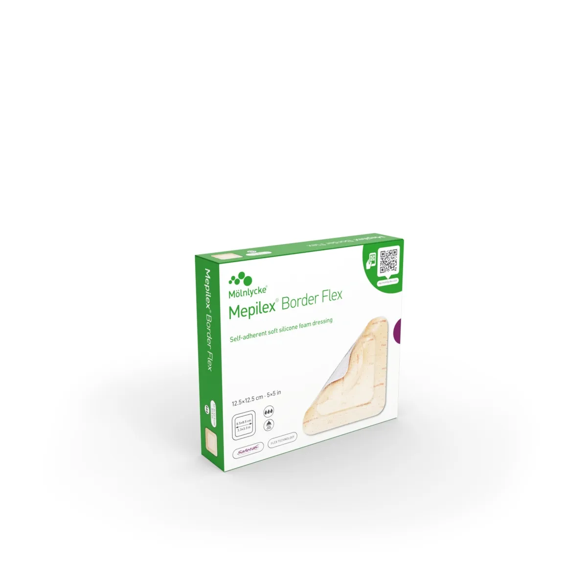 MEPILEX Border Flex 12,5 x 12,5 cm, sterils pārsējs, 5 gab. - Produkta attēls