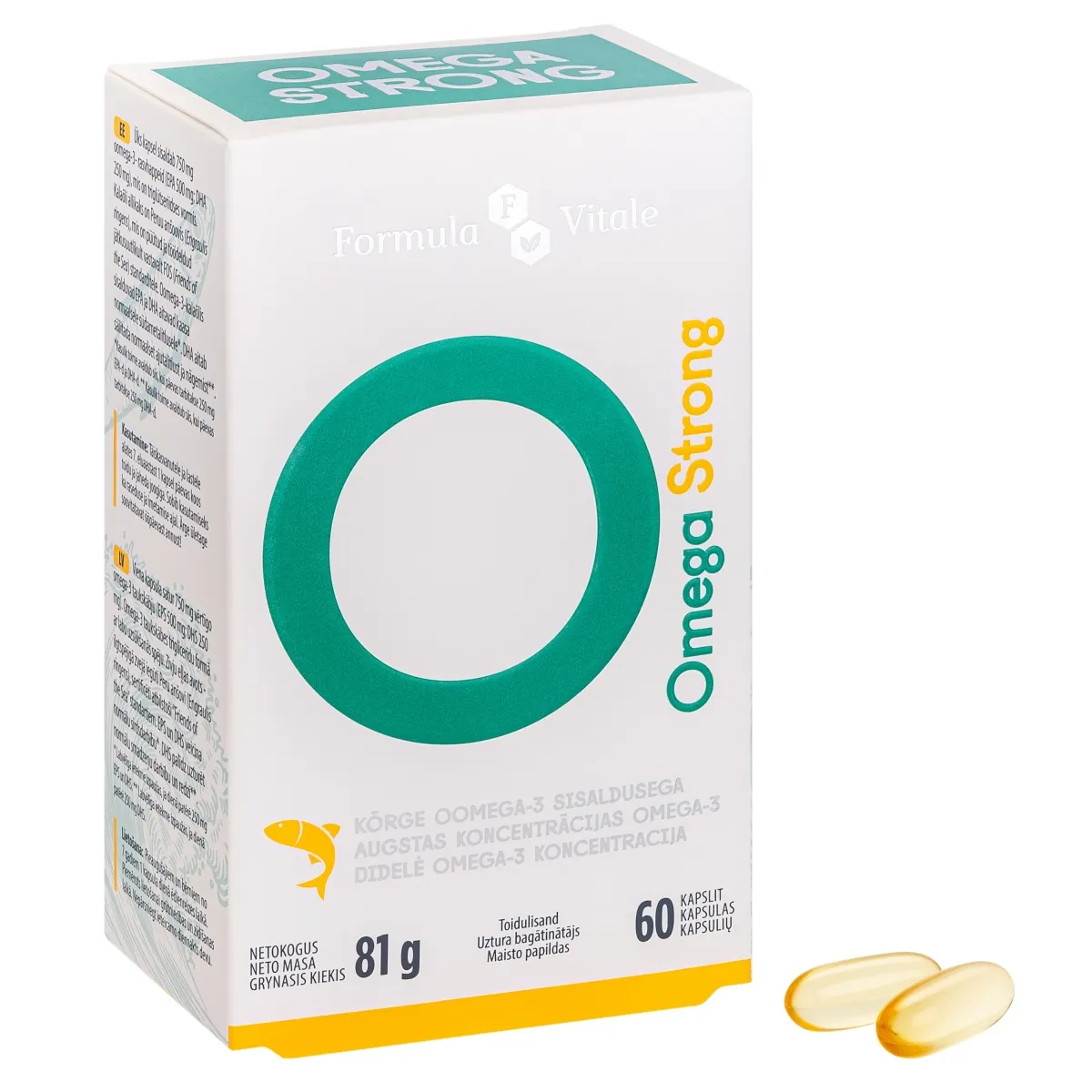 FORMULA VITALE Omega Strong kapsulas, 60 gab. - Produkta attēls