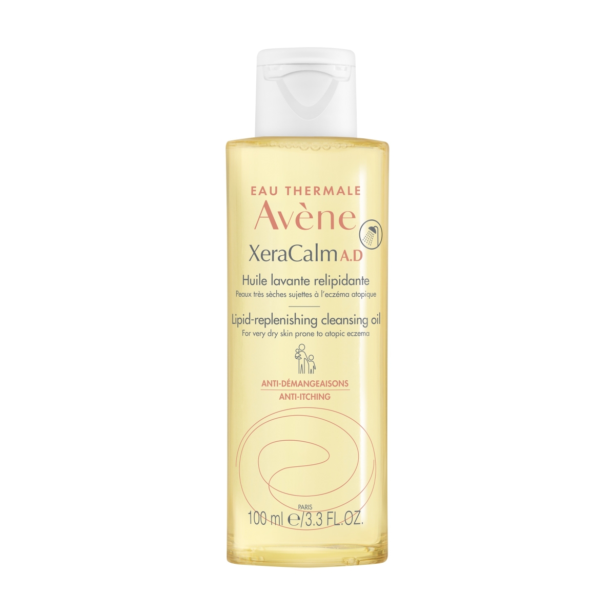 AVÈNE Xeracalm A.D  lipīdus atjaunojoša, attīroša eļļa, 100ml - Produkta attēls