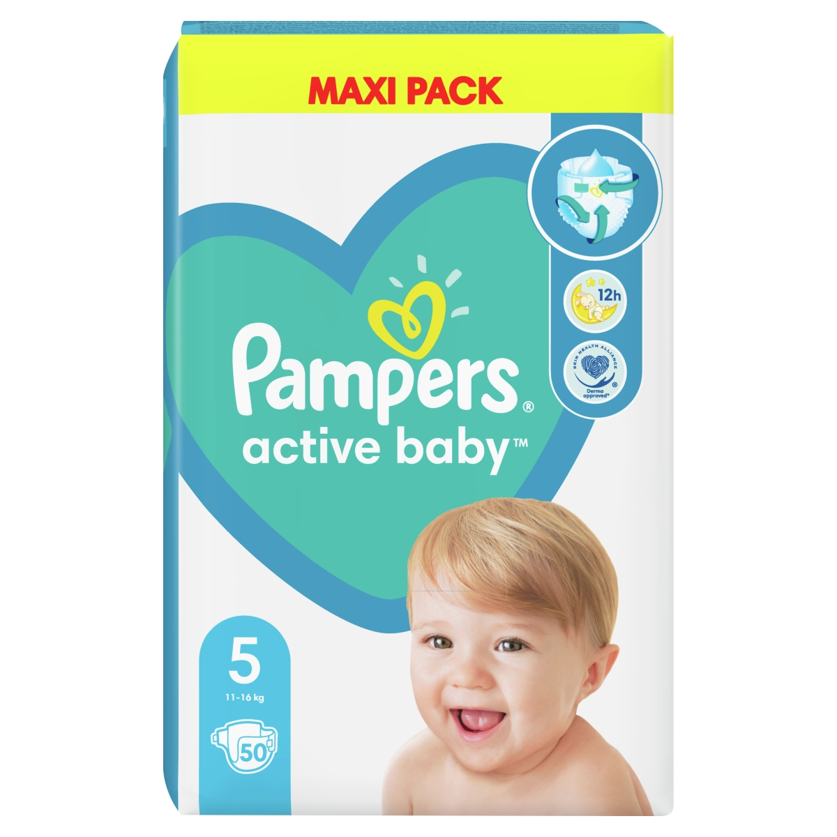 PAMPERS ACTIVE BABY S5 JUNIOR 11-16KG N51 - Produkta attēls