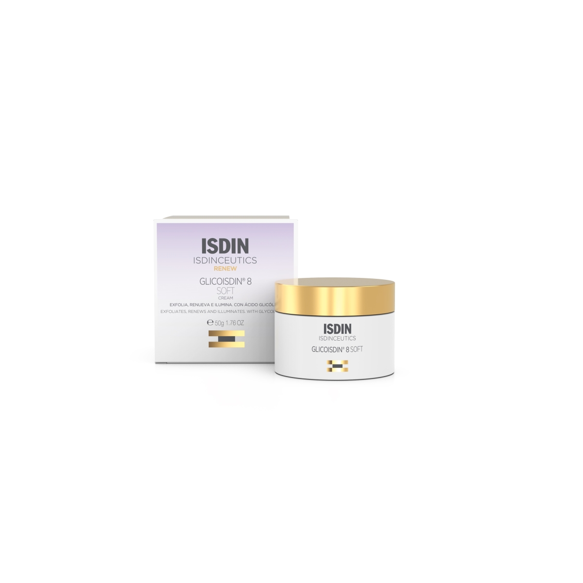 ISDIN Glicoisdin 8 maigs krēms ar glikolskābi, 50 g - Produkta attēls
