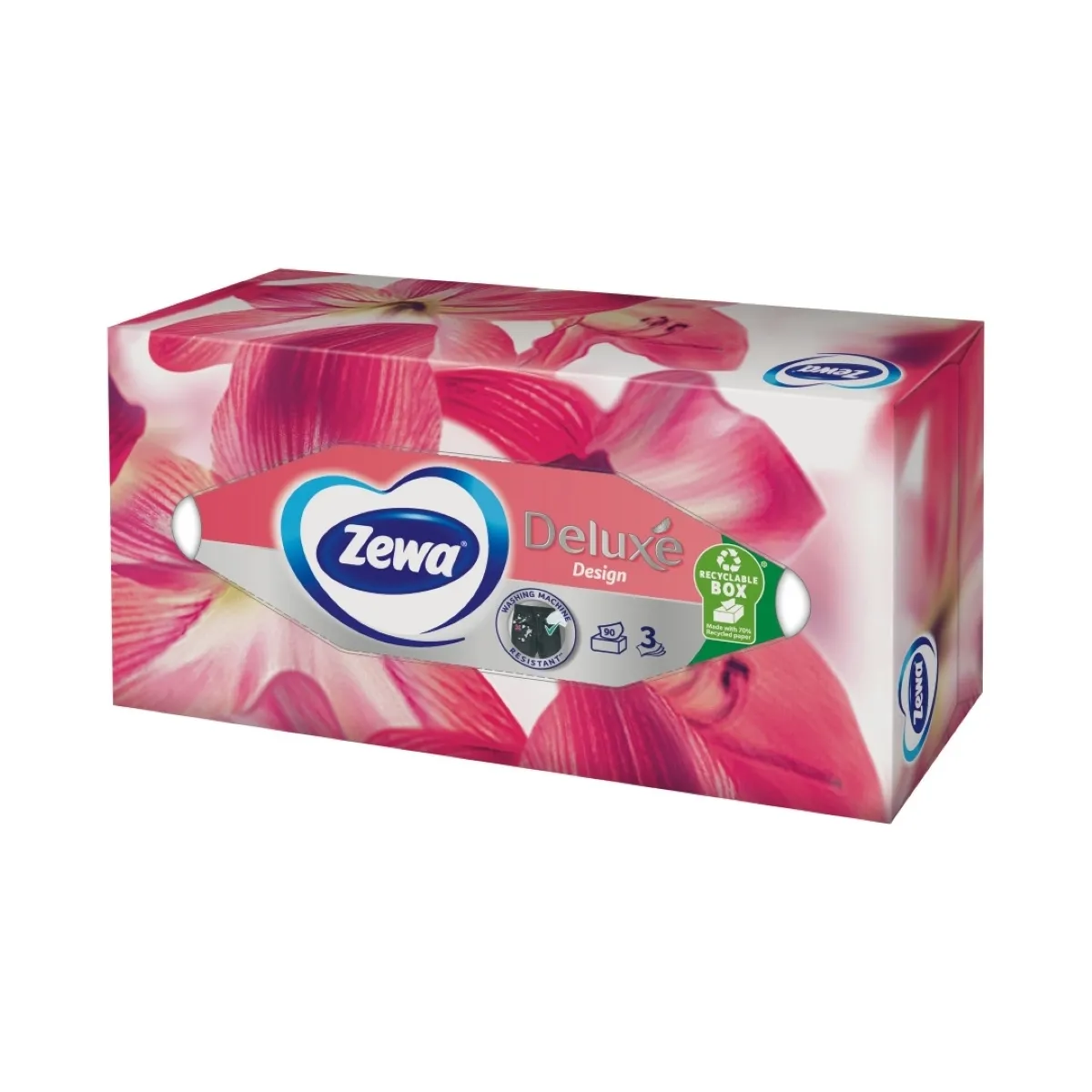 ZEWA Deluxe kosmētiskās salvetes (baltas), 90 gab - Produkta attēls