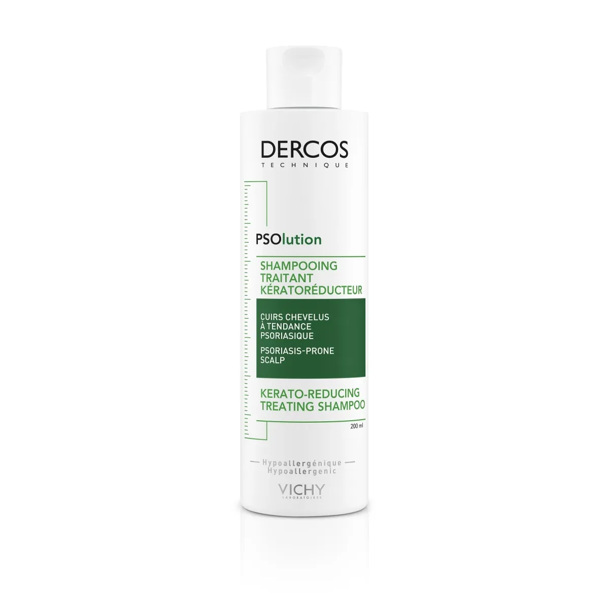 VICHY DERCOS PSOlution keratozi mazinošs šampūns, 200 ml - Produkta attēls