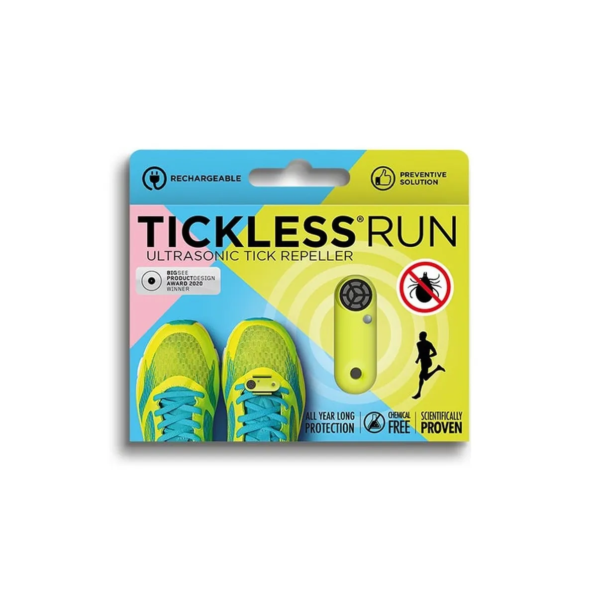 Tickless Run ultraskaņas repelenta ierīce, zaļa (USB lādējama) - Produkta attēls 1