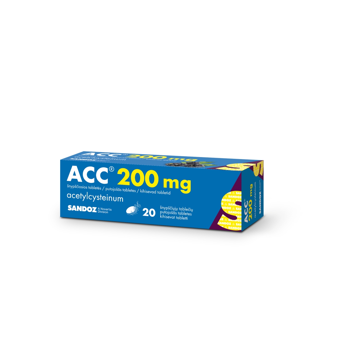 ACC 200 putojošās tabletes, 20 gab. - Produkta attēls