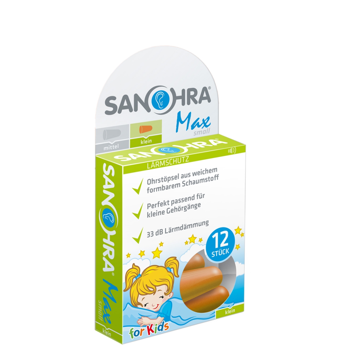 SANOHRA Max ausu aizbāžņi bērniem, 12 gab. - Produkta attēls
