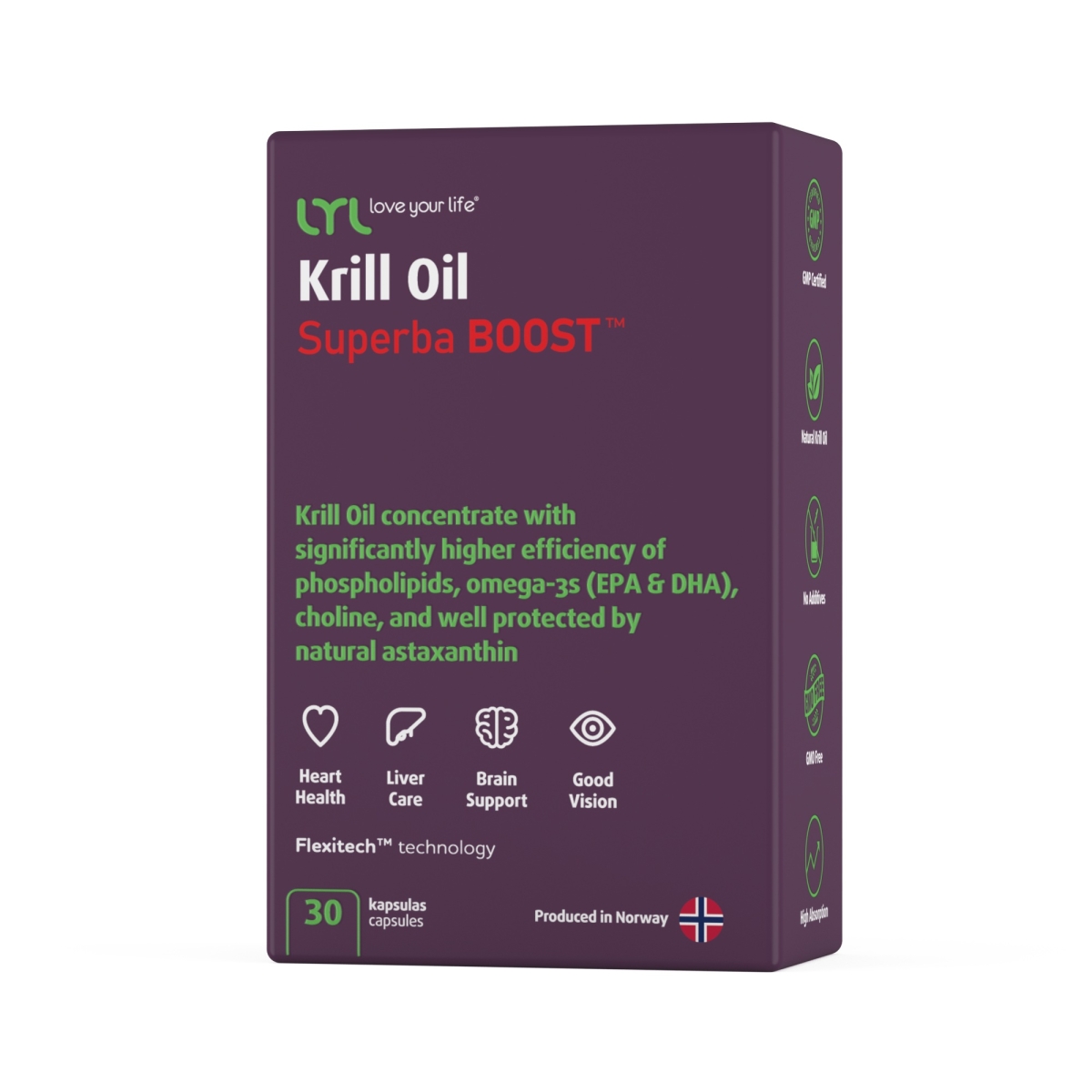 LYL Krill Oil Superba BOOST tabletes, 30 gab - Produkta attēls