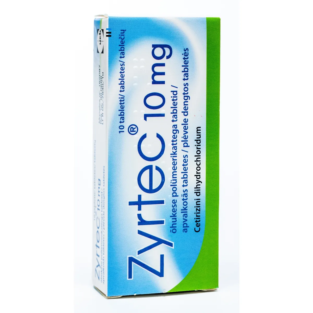 ZYRTEC 10MG TABLETES N10 - Produkta attēls
