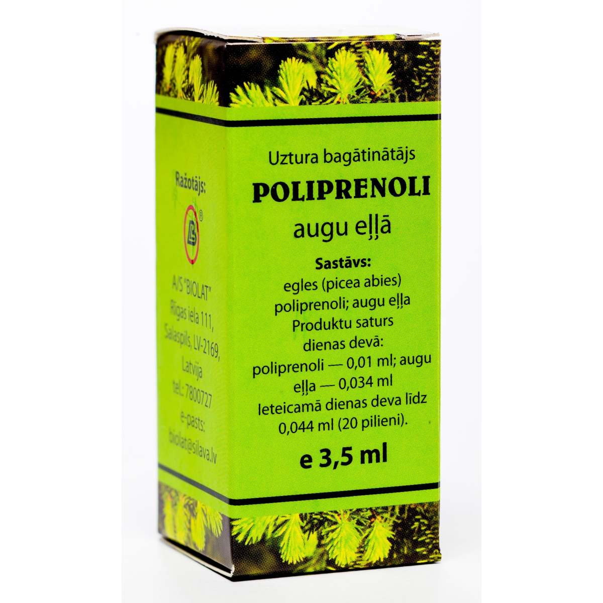 POLIPRENOLI AUGU EĻĻĀ 50MG 3.5ML - Produkta attēls