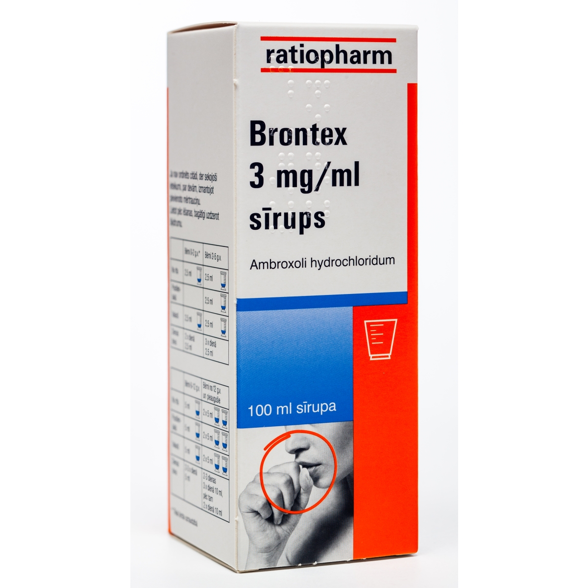 BRONTEX-AMBROXOL SĪRUPS 100ML - Produkta attēls